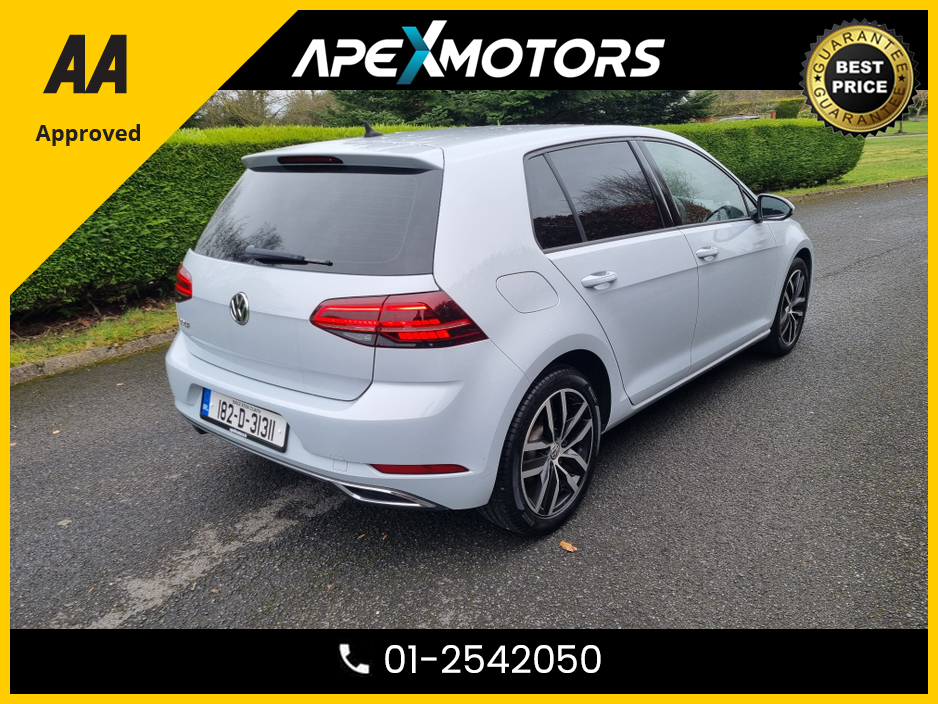 2018 Volkswagen Golf FINANCE ARRANGED * BEAUTIFUL PEARL WHITE ( NEW COLOUR)  * 1.4 HIGHLINE  * AUTOMATIC * AA APPROVED  * 101 SAFETY CHECKLIST * 12-MONTH ROADSIDE ASSIST  * IMMACULATE * TOP-SPEC * LOW LOW KMs * ADAPTIVE C €19,949