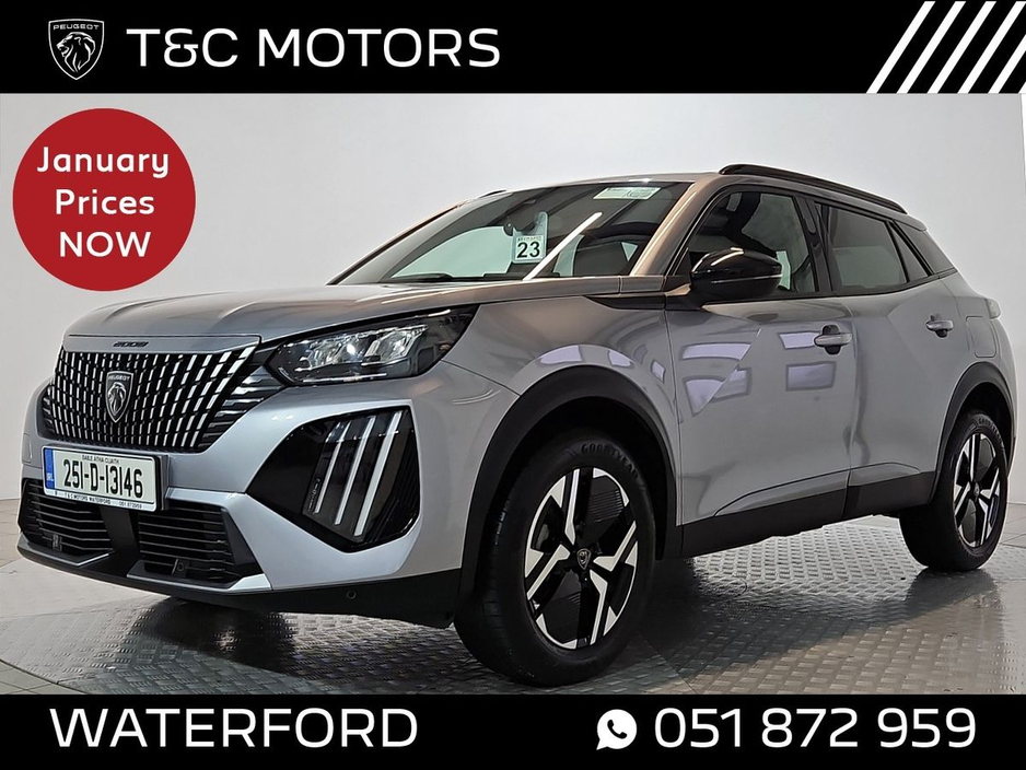 2025 Peugeot 2008 Allure Model Front + Rear Parking Sensors & Rear Camera, Bluetooth with Apple Carplay/Android Auto, Privacy Glass, Cruise Control €30,995