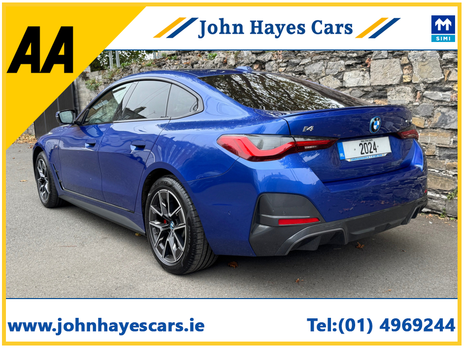 2024 BMW i4 2 YEAR AA PLATINUM WARRANTY//E DRIVE 35 M SPORT  EV//IMMACULATE THROUGHOUT//LOW MILEAGE//SIMI AND AA DEALER €42,900