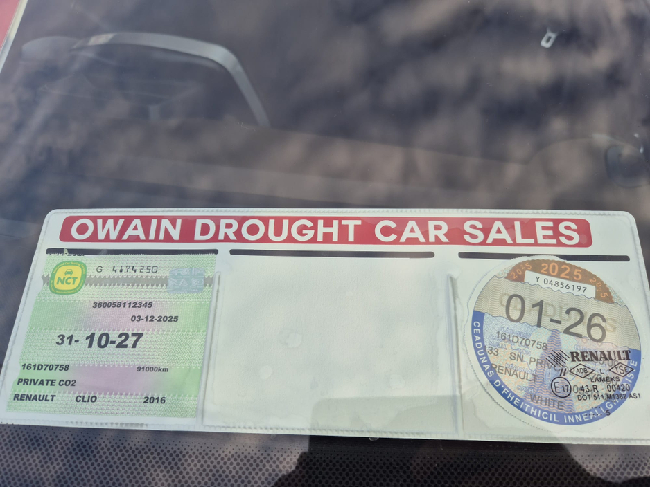 2016 Renault Clio ABA RH5F €10,950