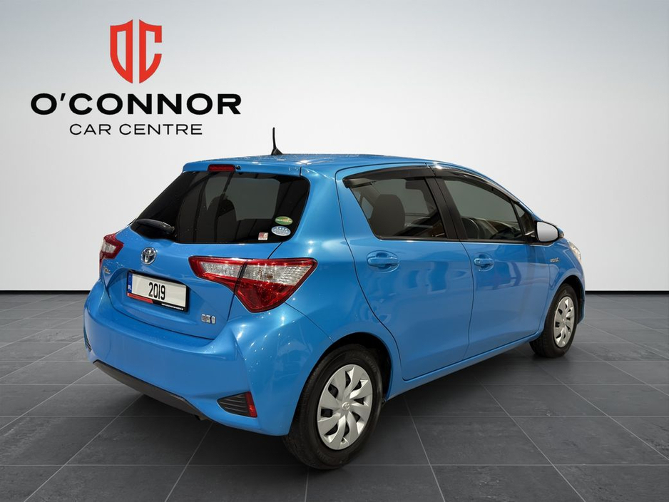 2019 Toyota Yaris “Blue that pops, fuel bills that don’t.” €13,888