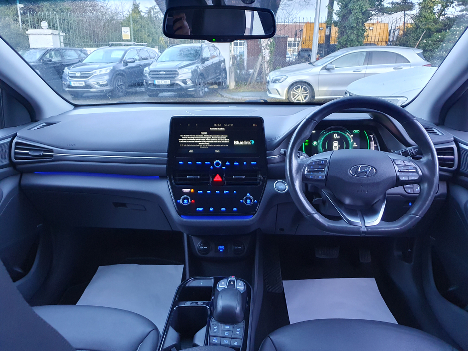 2021 Hyundai Ioniq PREMIUM AUTOMATIC FULLY ELECTRIC NCT 02/28 FINANCE AVAILABLE @ €58 PER WEEK FULL LEATHER/ HEATED SEATS/ SAT NAV/ TOUCH SCREEN MEDIA/ BLUETOOTH/ USB/ REVERSE CAMERA/ HISTORY CHECKED €12,950