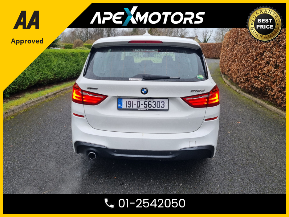 2019 BMW 2 Series Gran Tourer FINANCE ARRANGED * TOP SPEC M-SPORT * NEW NCT JAN-28 * 2.0 DIESEL AUTO * IMMACULATE (AS NEW)  * STAMPED SERVICE HISTORY * AA APPROVED * 101 SAFETY CHECKLIST * HEATED SEATS * COLOUR REVERSE CAMERA €23,749