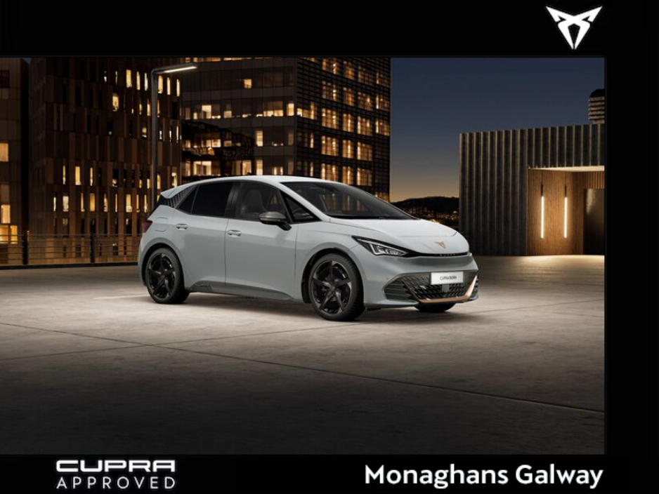 2026 Cupra Born *IN STOCK. READY FOR IMMEDIATE DELIVERY* e-Boost (231hp) 79kWh BEV in Vapor Gray with Granite Grey Dinamica Bucket (Electric, Heated, Massaging) Seats and Interior Ambient Smartlight €42,454