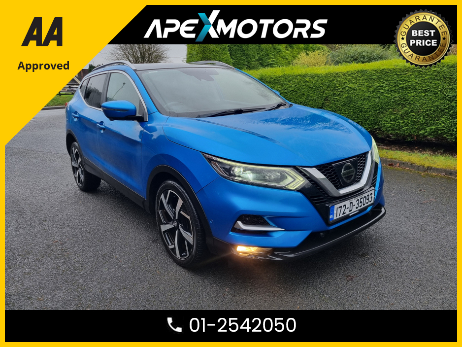2017 Nissan Qashqai FINANCE ARRANGED * DCI TEKNA * 4X4 130PS * FULL SPEC  * PANORAMIC SUNROOF * NEW NCT JAN-28 * IMMACULATE * 6-STAMPS SERVICE HISTORY * AA APPROVED * 101 SAFETY CHECKLIST * HEATED SEATS * COLOUR REVERSE €15,749