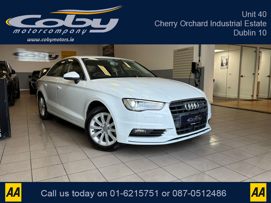 2015 Audi A3 1.4 Petrol Auto Saloon 4DR. New NCT done before collection, Reverse Camera, Dual Climate Control, MFSW, Cruise Control, Sat Nav, Handsfree, Parking Sensors, Paddle Shift and more. €13,750