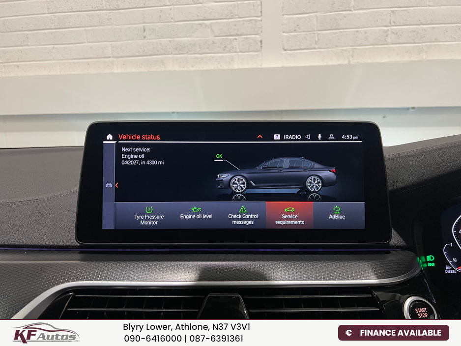 2022 BMW 5 Series 520d G30 LCI M Sport 2L Diesel 190bhp 4dr Auto - 222 Reg €42,995