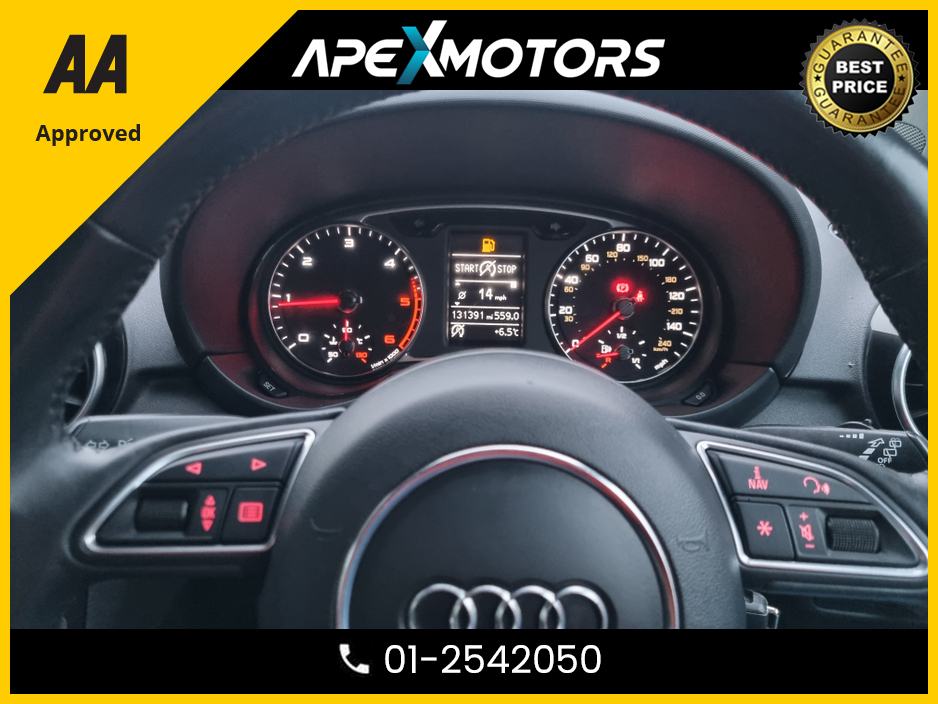 2015 Audi A1 FINANCE ARRANGED * TDI SPORT 116PS 5DR * NEW NCT NOV-26 * IMMACULATE * AA APPROVED * 101 SAFETY CHECKLIST * TOP-SPEC 5DR HATCH * LOW TAX * 12-MONTH ROADSIDE ASSIST* VERY CAREFUL OWNER *CARTELL HISTORY €9,449