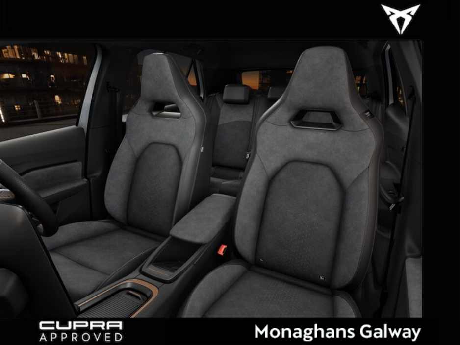 2026 Cupra Born *IN STOCK. READY FOR IMMEDIATE DELIVERY* e-Boost (231hp) 79kWh BEV in Vapor Gray with Granite Grey Dinamica Bucket (Electric, Heated, Massaging) Seats and Interior Ambient Smartlight €42,454