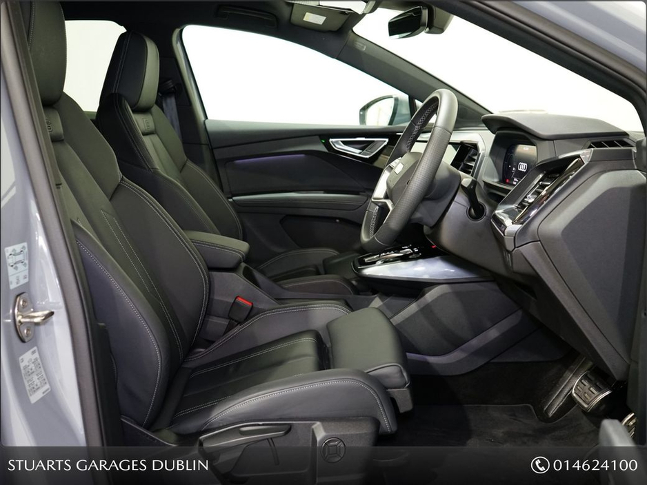 2025 Audi Q4 e-tron S/LINE SPORTBACK 45 – BIGGER BATTERY* Q4 E-TRON SLINE SUV: TYPHOON GREY METALLIC WITH FULL BLACK LEATHER, 20” ALLOYS, HEATED SEATS, REVERSING CAMERA €49,945