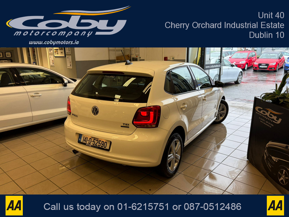 2014 Volkswagen Polo 1.2 AUTO 5DR. New NCT done before collection, Alloy Wheels, Air Conditioning, Hands Free, AUTO Wipers, Full Electrics, 2 Keys, Folding Rear Seats, Luggage Cover and more. €10,450