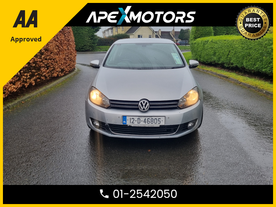 2012 Volkswagen Golf 2.0 TDI MATCH BLUEMOTION 140PS 5 5DR * RELIABLE & ECONOMICAL * BEAUTIFUL ALLOYS * IMMACULATE THROUGHOUT * NEW NCT DEC-26 * LOW TAX * STAMPED SERVICE HISTORY * AA APPROVED * 101 SAFETY CHECKLIST €3,949