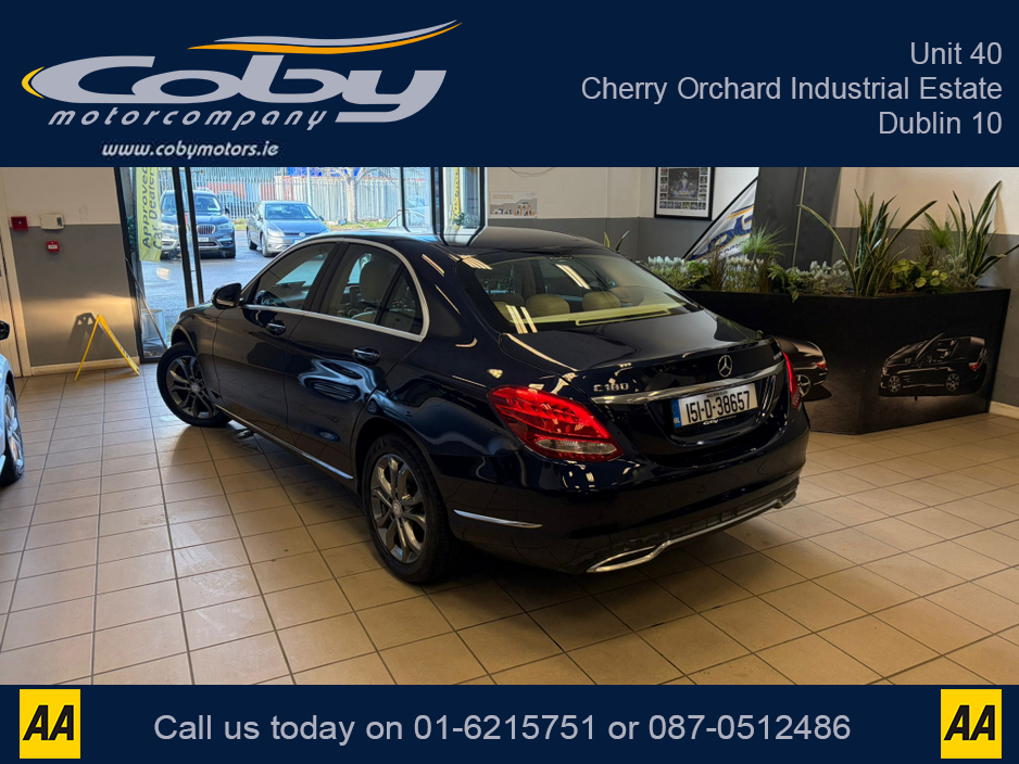 2015 Mercedes-Benz C Class 180 BLUETEC EXCLUSIVE AUTO 4DR. New NCT before collection, Tax, Full Leather, Reverse Camera, Dual Climate Control, MFSW, 2 Keys, Cruise Control, Full Electrics, BT, CD Player, Hands Free, and more. €15,950