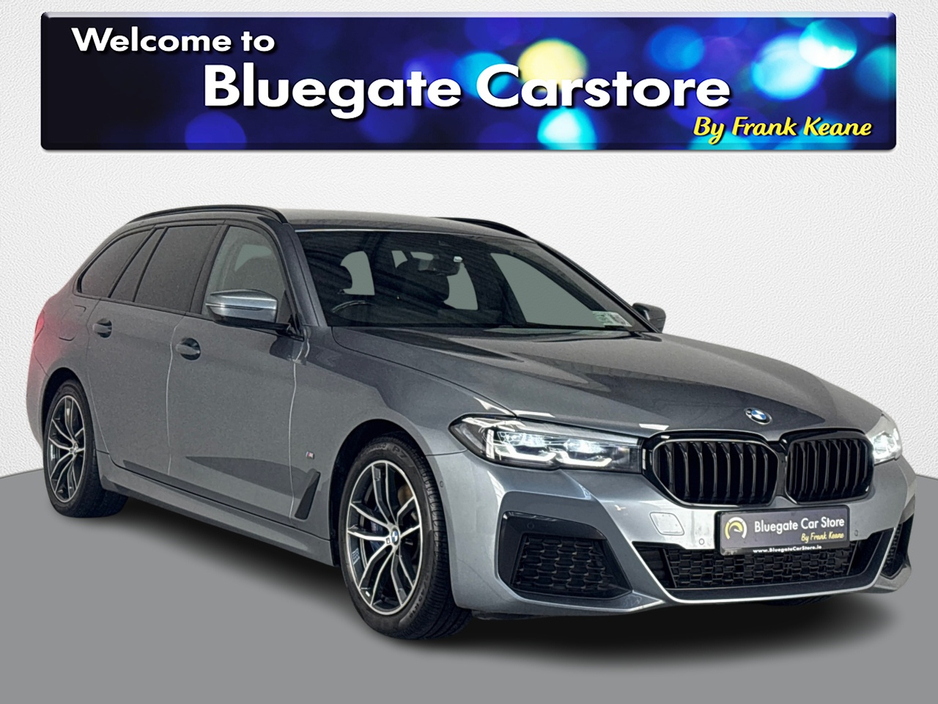 2021 BMW 5 Series G31 E M SPORT TOURING**NEW 20"ALLOYS**HEATED STEERING WHEEL**FRONT HEATED ELECTRIC MEMORY SEATS**HEADS UP DISPLAY**TOUCH SCREEN MEDIA DISPLAY**BLACK LEATHER INTERIOR**HARMON KARDON**REVERSE CAMERA** €32,995