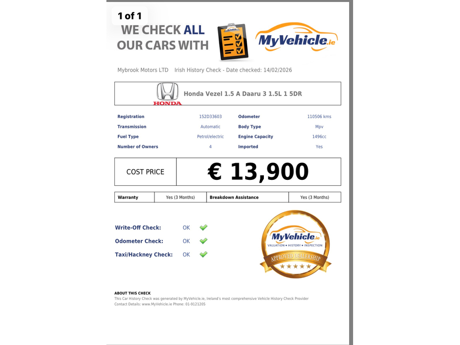 2015 Honda Vezel 1.5l HYBRID!!!AUTO!!ONLY 68K MLS !! €13,900