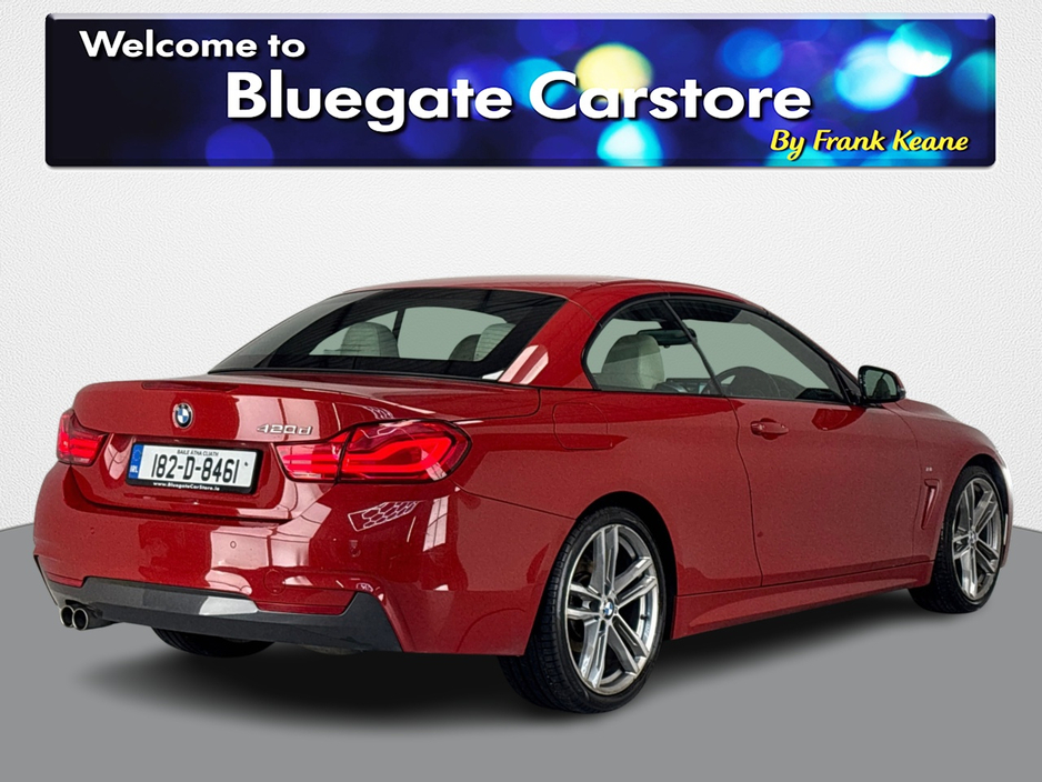 2018 BMW 4 Series M SPORT HARD TOP CONVERTIBLE**NEW 19" BLACK ALLOYS DUE**CREAM LEATHER HEATED MEMORY SEATS**DUAL CLIMATE**MULTIFUNCTIONAL STEERING WHEEL**HEATED NECK SCARF**PARKING SENSORS**SAT NAV**BLUETOOTH MEDIA** €29,995