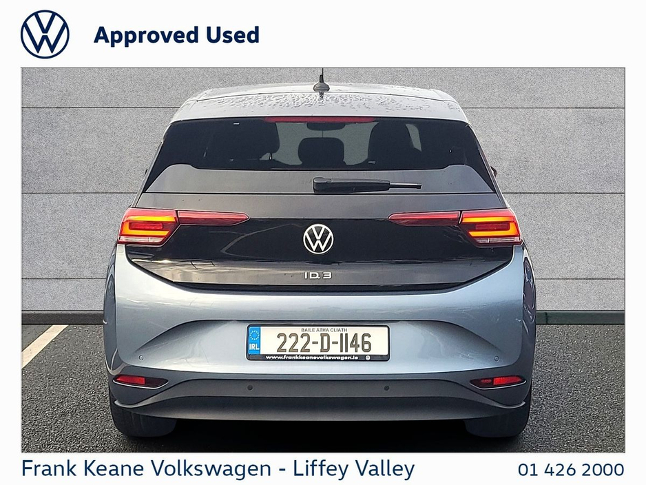 2022 Volkswagen ID.3 58KWH LIFE DX 204HP *PRIVACY GLASS* *18" ALLOYS* *HEATED SEATS* *CARPLAY / ANDROID AUTO* *BATTERY CERTIFIED* *PCP FINANCE AVAILABLE* €21,995