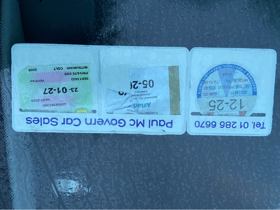 2008 Mitsubishi Colt CZ3 1.1 INFORM LOOK CLASSIC €1,995