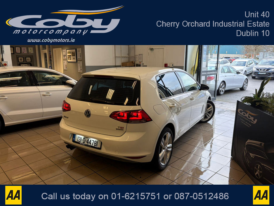 2013 Volkswagen Golf 1.4 5DR AUTO Highline. New NCT done before collection. Full Leather, Reverse Cam, Cruise Control, Heated Seats, Dual Climate, MFSW, Paddle Shift, Bluetooth and more. €11,450