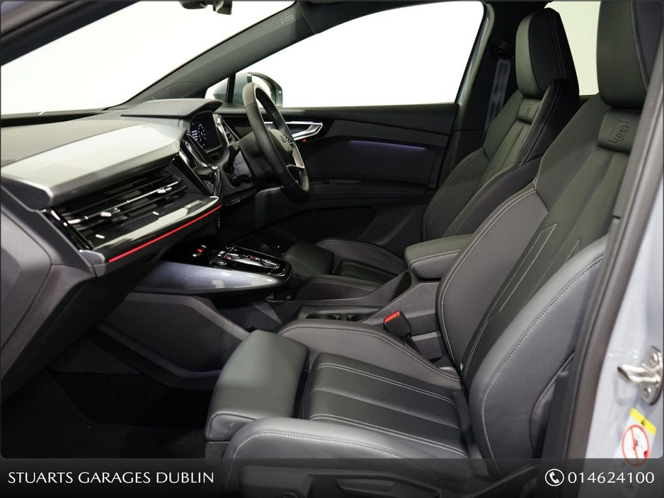 2025 Audi Q4 e-tron S/LINE SPORTBACK 45 – BIGGER BATTERY* Q4 E-TRON SLINE SUV: TYPHOON GREY METALLIC WITH FULL BLACK LEATHER, 20” ALLOYS, HEATED SEATS, REVERSING CAMERA €49,945