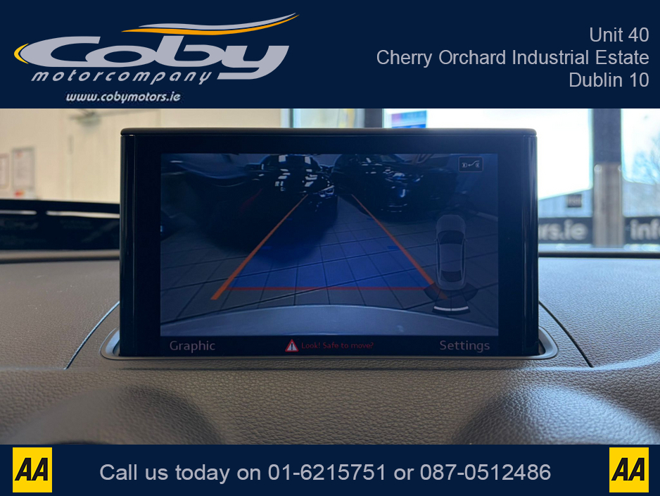 2015 Audi A3 1.4 Petrol Auto Saloon 4DR. New NCT done before collection, Reverse Camera, Dual Climate Control, MFSW, Cruise Control, Sat Nav, Handsfree, Parking Sensors, Paddle Shift and more. €13,750