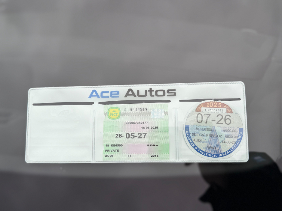 2018 Audi TT 2.0L PETROL QUATTRO - 2.0L PETROL - AUTO - 12M WARRANTY - CAR: 1712 €28,950