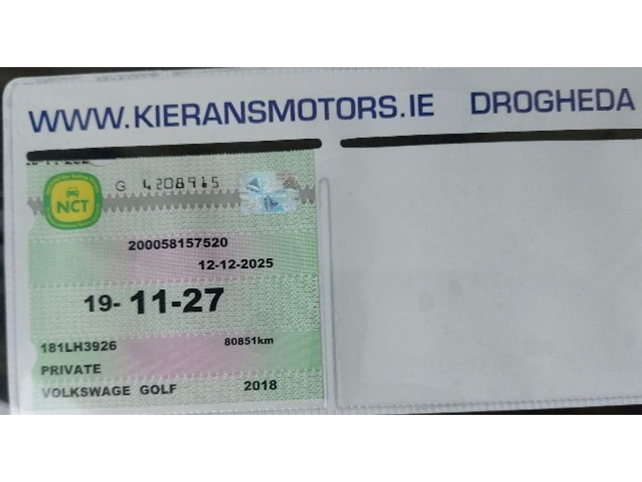 2018 Volkswagen Golf 1.2 AUTOMATIC COMFORTLINE : NCT 11/27 : FINANCE ARRANGED : €17,750