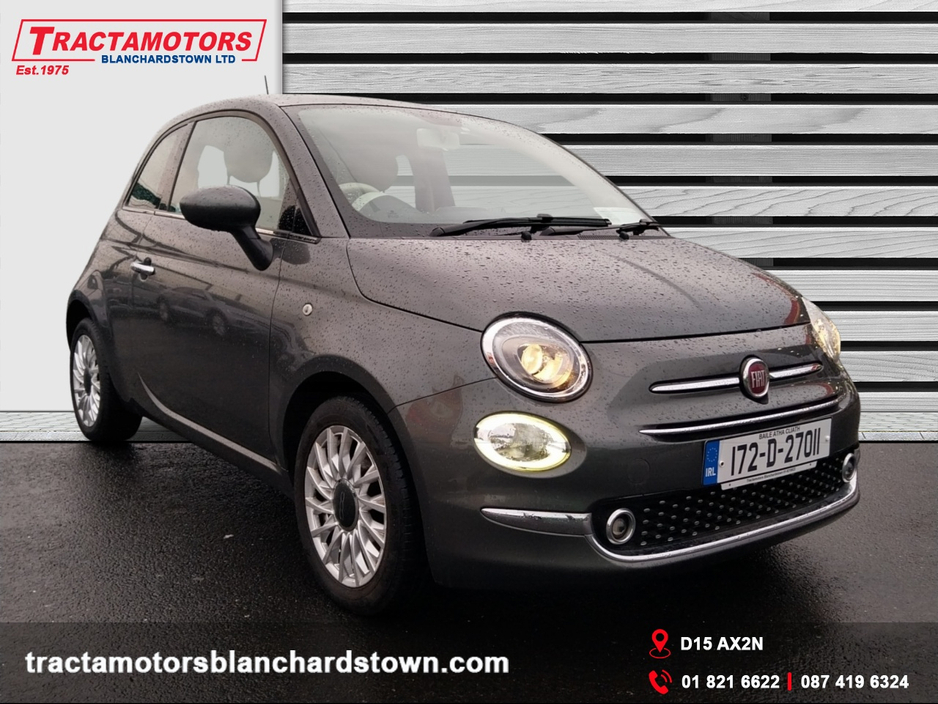 2017 Fiat 500 1.2 LOUNGE 69BHP 3DR AUTO €10,999