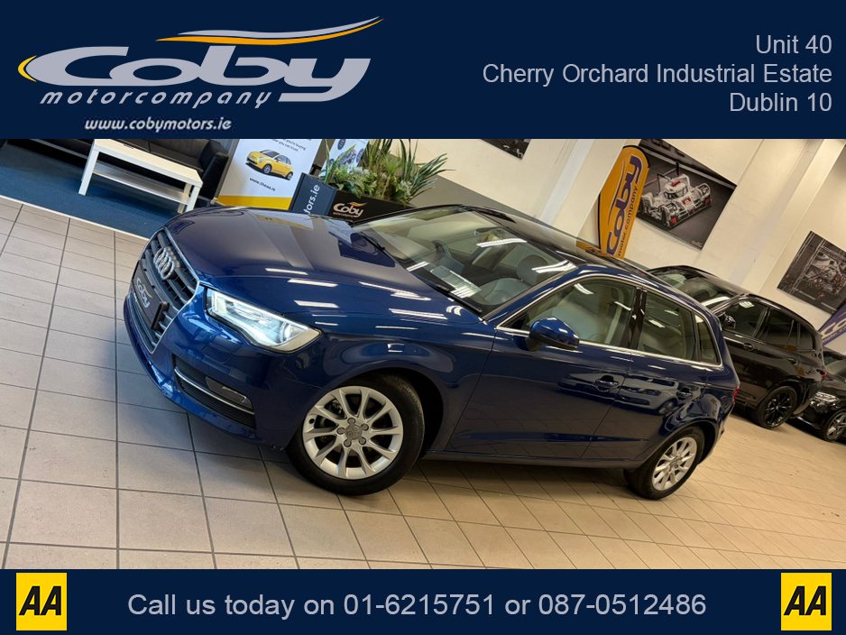 2014 Audi A3 1.4 Auto TFSI Hatchback. New NCT done before collection, Full Leather, Heated Seats, Panoramic Roof, Dual Climate Control, Reverse Camera, Parking Sensors, Full Electrics, Handsfree, and more. €12,950