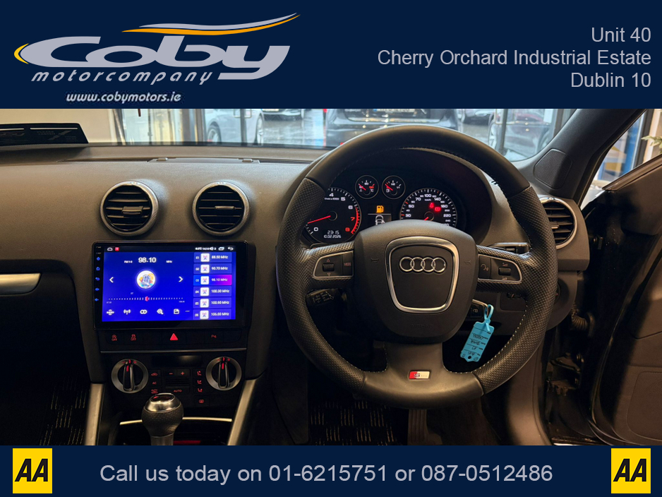 2013 Audi A3 1.4 S-line 5DR AUTO. New NCT Done Before Collection, Half Leather, Alloy Wheels, 2Keys, MFSW, Revers Camera, Parking Sensors, Dual Climate Control, Cruise Control, BT, Full Electrics, & more. €10,950