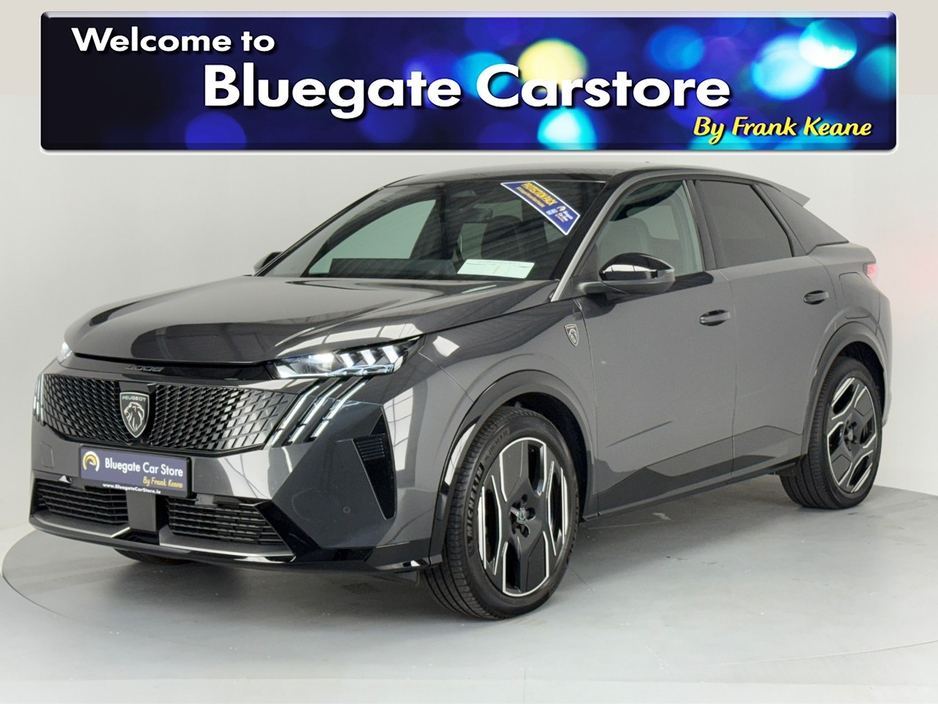 2025 Peugeot 3008 GT EV**DIGITAL DASH**TOUCH SCREEN MEDIA**APPLE CAR PLAY**HEATED SEATS**HEATED STEERING WHEEL**ELECTRIC TAILGATE**CRUISE CONTROL**MULTIFUNCTIONAL STEERING WHEEL**REVERSE CAMERA**PARKING SENSORS** €35,995