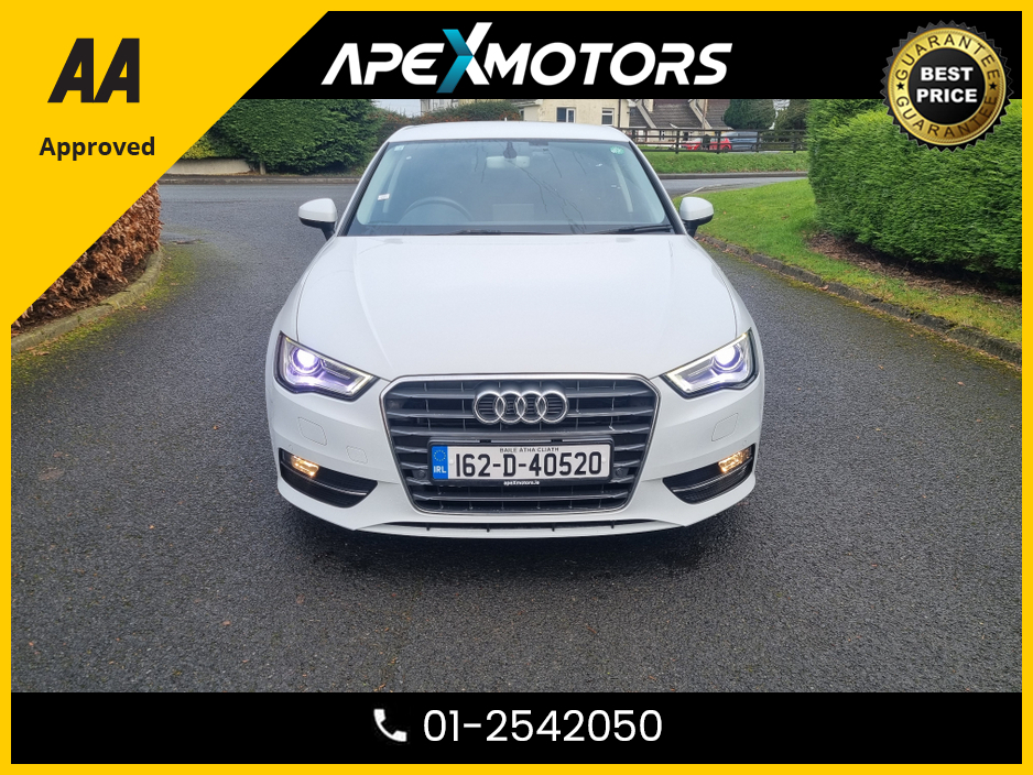 2016 Audi A3 Sportback FINANCE ARRANGED * NEW NCT JAN-28 * IMMACULATE * AA APPROVED * 101 SAFETY CHECKLIST * AUTOMATIC * COLOUR REVERSE CAMERA * TOP-SPEC 5DR HATCH * LOW LOW KMs * ADAPTIVE CRUISE * CRUISE CONTROL and SPEED €16,449