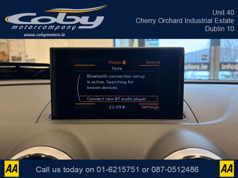 2014 Audi A3 1.4 Auto TFSI Hatchback. New NCT done before collection, Full Leather, Heated Seats, Panoramic Roof, Dual Climate Control, Reverse Camera, Parking Sensors, Full Electrics, Handsfree, and more. €12,950