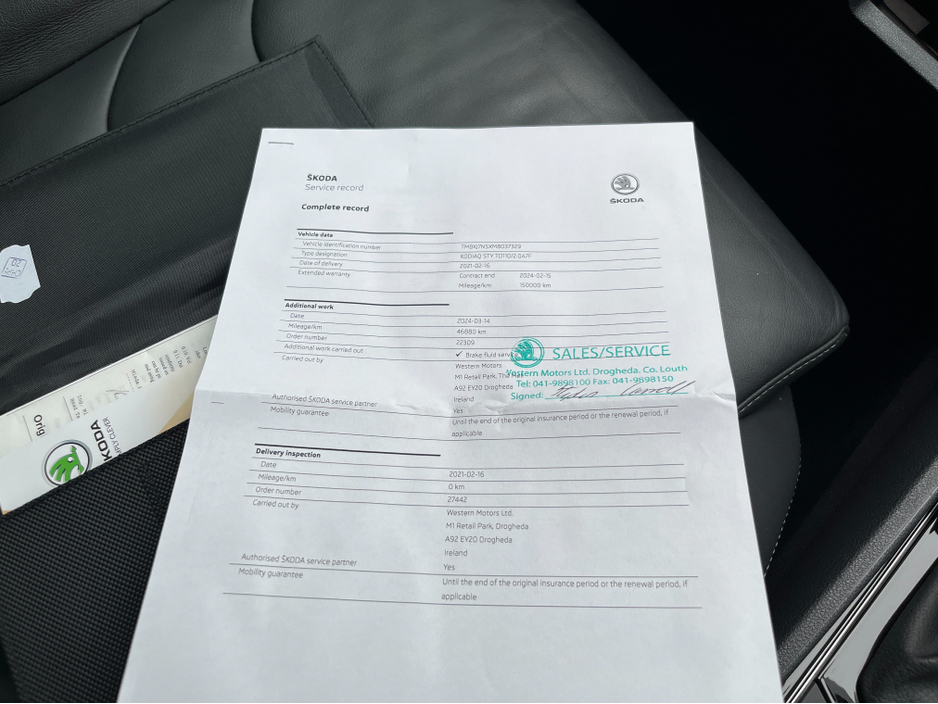 2021 Skoda Kodiaq 7 SEATER STYLE AUTOMATIC 2.0 DIESEL //HIGH SPEC//FULL LEATHER//HEATED SEATS//KEYLESS ENTRY//SAT NAV//REVERSE CAMERA// €36,950