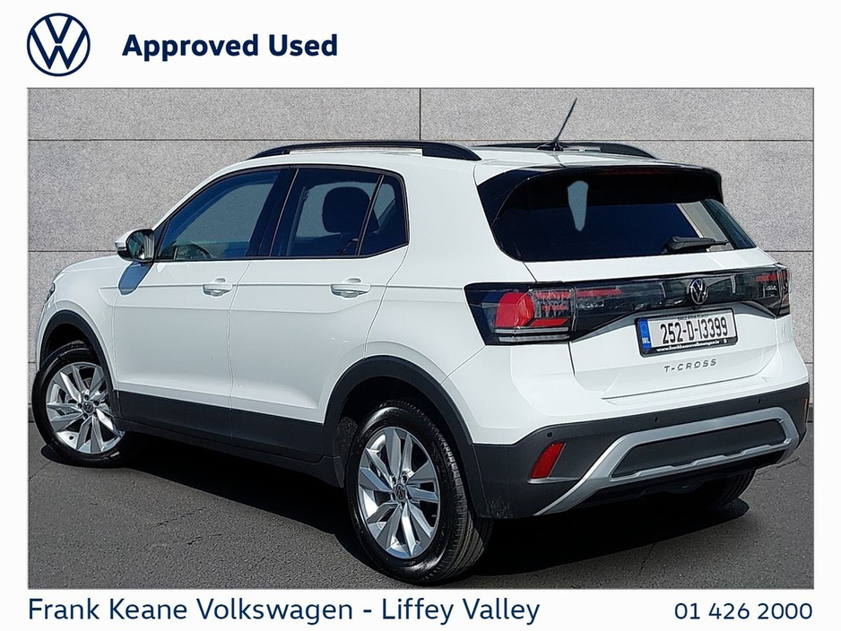 2025 Volkswagen T-Cross EDITION 75 1.0TSI 95BHP *PURE WHITE* *DELIVERY KMS* *252D REG* *BIG SAVINGS VS NEW CAR* *WHILE STOCKS LAST* *PCP 3 YRS FROM €276PM* €29,995