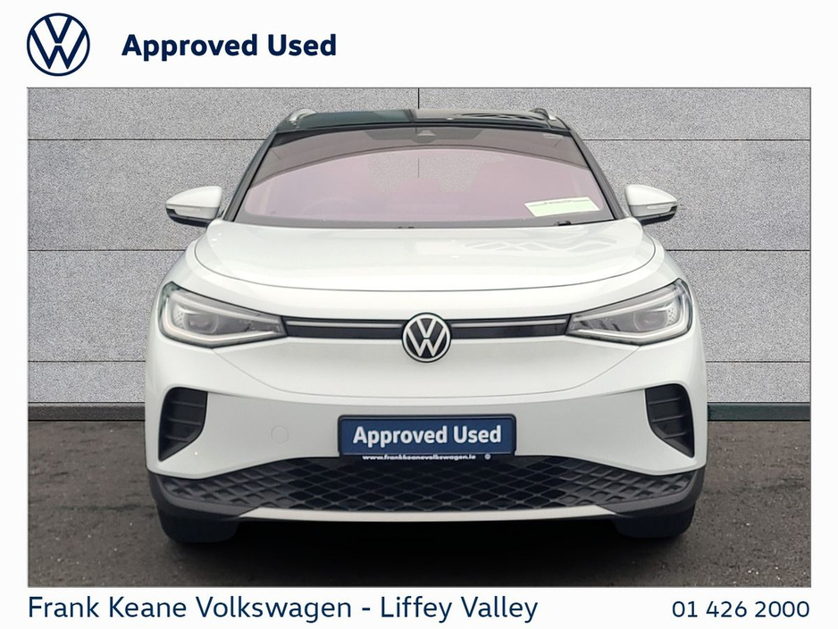 2024 Volkswagen ID.4 77KWH PRO PLUS 286BHP *PANORAMIC GLASS ROOF* *DRAMMEN ALLOYS* *GLACIER WHITE* *LONGER RANGE* *ELECTRIC TAILGATE* *IQ HEADLIGHTS* *REAR VIEW CAMERA* *PCP AVAILABLE FROM €372PM* *BATTERY CERTIFIED* €35,995