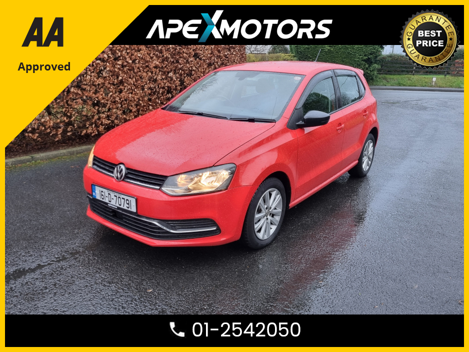 2016 Volkswagen Polo FINANCE ARRANGED * PREMIUM EDITION * TOP-SPEC * LOW LOW KMs * NEW NCT NOV-27 * IMMACULATE * STAMPED SERVICE HISTORY * AA APPROVED * 101 SAFETY CHECKLIST * AUTOMATIC * COLOUR REVERSE CAMERA * ADAPTIVE €12,449