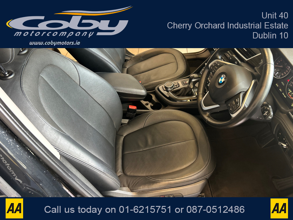 2015 BMW 2 Series Gran Tourer 1.5 Auto 7 Seater . New NCT, 2Keys, Alloy Wheels, Dual Climate Control, Full Electrics, Sat Nav, Parking Sensors, Reverse Camera, Cruise Control, Bluetooth, Full Leather, CD, Lane Departure  and more. €14,950