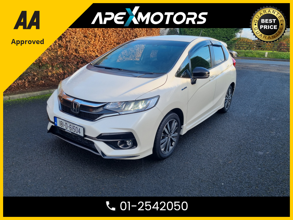 2018 Honda Jazz FINANCE ARRANGED * NEW NCT OCT-27 * AUTOMATIC * IMMACULATE * ANDROID AUTO * APPLE-PLAY * COLOUR REVERSE CAMERA * ALLOYS * MOST RELIABLE * STAMPED SERVICE HISTORY * AA APPROVED * 101 SAFETY CHECKLIST €11,949