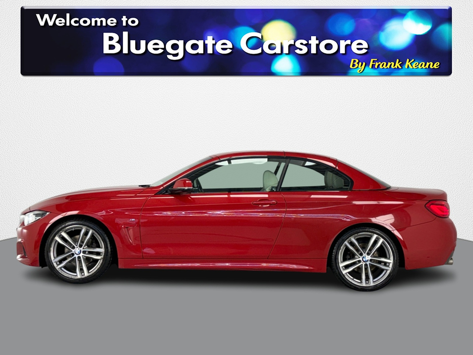 2018 BMW 4 Series M SPORT HARD TOP CONVERTIBLE**NEW 19" BLACK ALLOYS DUE**CREAM LEATHER HEATED MEMORY SEATS**DUAL CLIMATE**MULTIFUNCTIONAL STEERING WHEEL**HEATED NECK SCARF**PARKING SENSORS**SAT NAV**BLUETOOTH MEDIA** €29,995