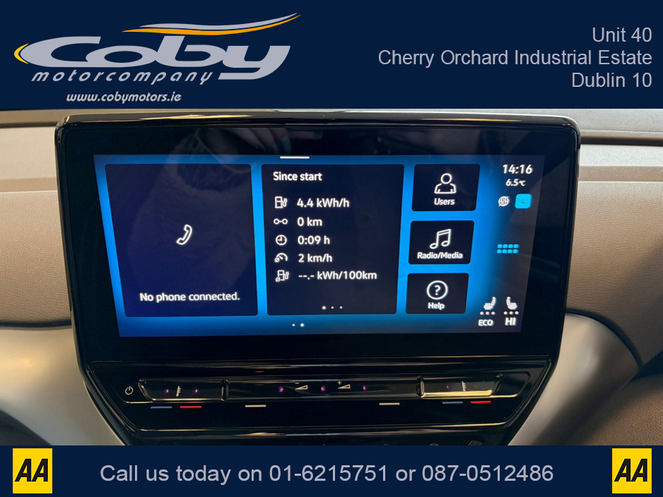 2022 Volkswagen ID.4 PRO 150 KW FAMILY 77KWH 204BHP PR PROPERF AUTO. 2Keys, 1/2 Leather, Full Electrics, Sat Nav, Dual Climate Control, Heated Seats, Cruise Control, Revers Cam, Parking Sensors, Handsfree, & more. €27,950