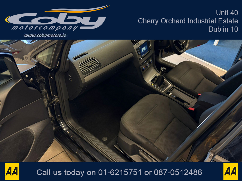 2016 Volkswagen Golf 1.6 TDI MATCH EDITION BLUEMOTION 110PS 5DR. NCT, Alloy Wheels, MFSW, Cruise Control, Heated Seats, Folding Rear Seats, Parking Sensors, Air Conditioning, and more €12,950