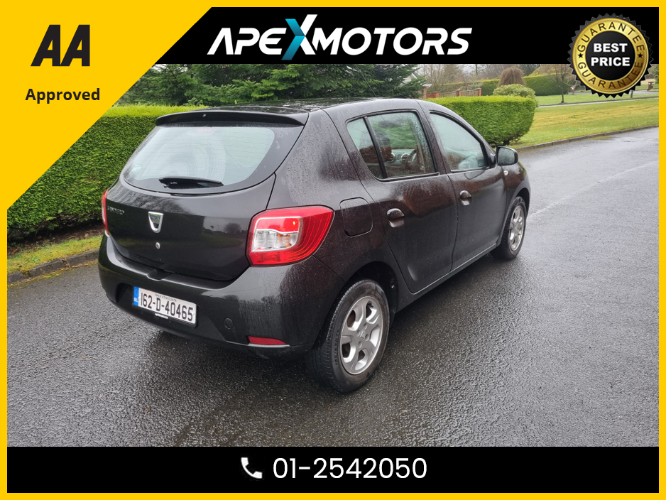 2016 Dacia Sandero FINANCE ARRANGED * 1.5DCI LAUREATE 90BHP * TOP SPEC WITH ALLOY WHEELS * NEW NCT JAN-27 * LOW  TAX  * RELIABLE  * ECONOMICAL * IMMACULATE * STAMPED SERVICE HISTORY * AA APPROVED * 101 SAFETY CHECKLIST €7,249