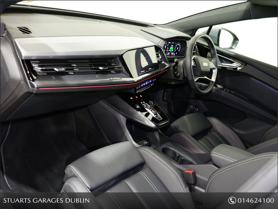 2025 Audi Q4 e-tron S/LINE SPORTBACK 45 – BIGGER BATTERY* Q4 E-TRON SLINE SUV: TYPHOON GREY METALLIC WITH FULL BLACK LEATHER, 20” ALLOYS, HEATED SEATS, REVERSING CAMERA €49,945