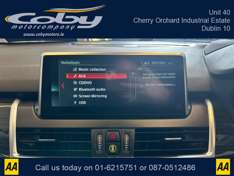 2015 BMW 2 Series Gran Tourer 1.5 Auto 7 Seater . New NCT, 2Keys, Alloy Wheels, Dual Climate Control, Full Electrics, Sat Nav, Parking Sensors, Reverse Camera, Cruise Control, Bluetooth, Full Leather, CD, Lane Departure  and more. €14,950