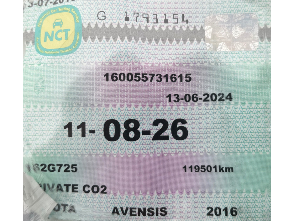 2016 Toyota Avensis 1.6 D AURA 4DR €8,950