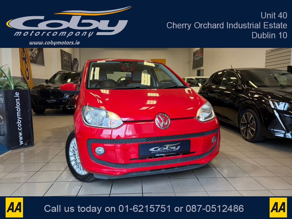 2014 Volkswagen up! 1.0 AUTO 5DR. New NCT done before collection, Half Leather, Heated Seats, Parking Sensors, AUX, Central Locking, Radio, CD Player, Air Conditioning,  Luggage Cover, Electric Front Windows and more. €7,950