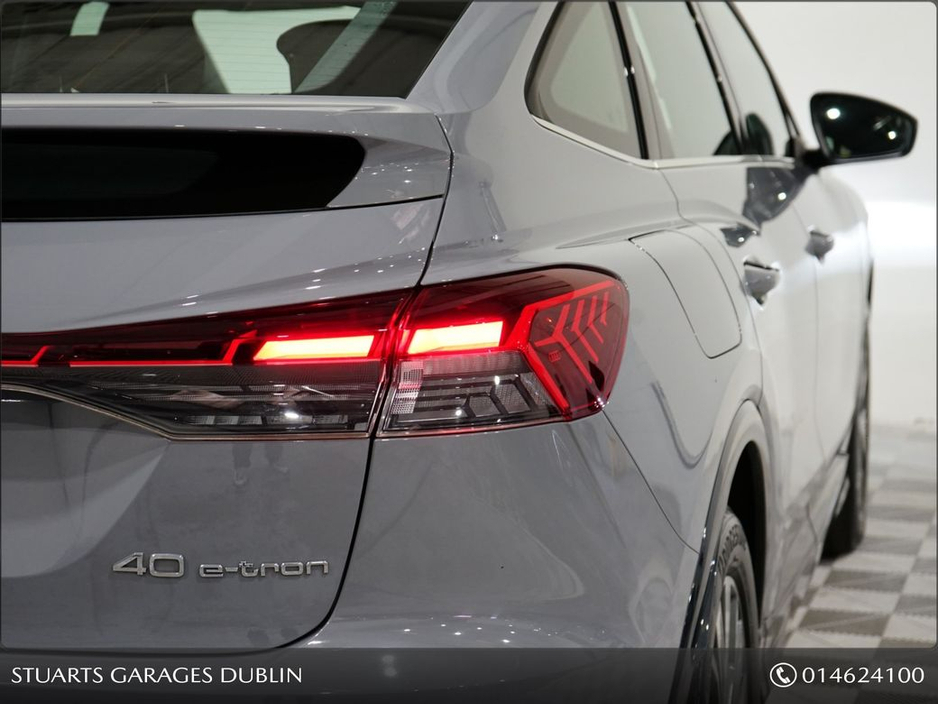 2023 Audi Q4 e-tron “40 – BIGGER BATTERY* Q4 E-TRON SPORT SPORTBACK COUPE: PEBBLE GREY, HEADS-UP DISPLAY, 19” DIAMOND CUT ALLOYS, ANDROID AUTO, HEATED SEATS €33,945