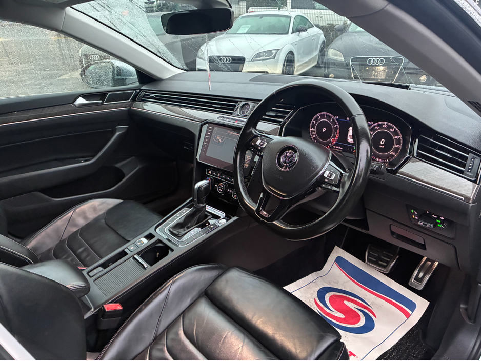 2019 Volkswagen Arteon 2.0 TSI  4 MOTION 280BHP VIRTUAL DASH FULL LEATHER HEATED ELECTRIC SEATS SAT NAV CARPLAY ANDROID AUTO BLIND SPORT PARKING SENSORS SELF PARKING ASSIST 360 CAMERA DYNAUDIO SOUND SYSTEM €29,950