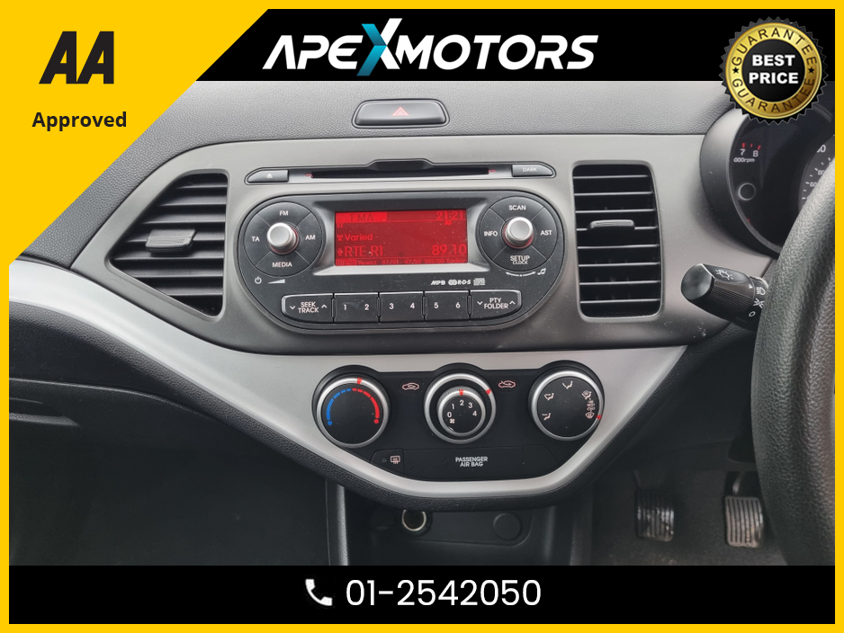 2013 Kia Picanto 1.0 5Dr * NEW MODEL  * 5DR HATCH * NCT SEP-26 * LOW TAX * IMMACULATE * 5-STAMPS SERVICE HISTORY * AA APPROVED * 101 SAFETY CHECKLIST * 2-KEYS * 12-MONTH ROADSIDE ASSIST * ONE VERY CAREFUL OWNER €5,749
